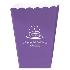 Modern Birthday Cake Mini Popcorn Boxes