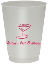 Classic Martini Colored Shatterproof Cups