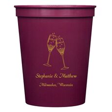 Champagne Crystal Toast Stadium Cups