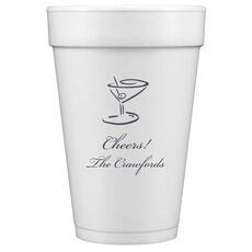 Classic Martini Styrofoam Cups