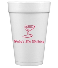 Classic Martini Styrofoam Cups