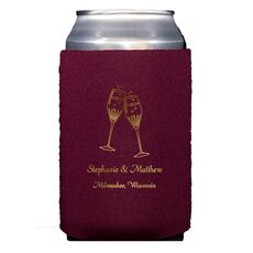 Champagne Crystal Toast Collapsible Huggers