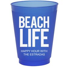 Beach Life Colored Shatterproof Cups