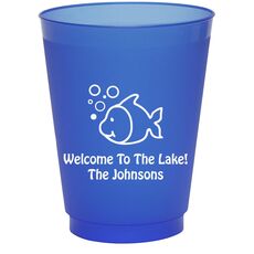 Happy Little Fish Colored Shatterproof Cups