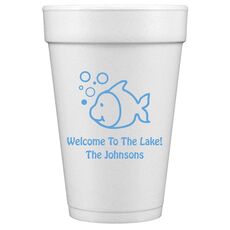 Happy Little Fish Styrofoam Cups