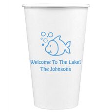 Happy Little Fish Paper Coffee Cups