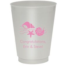 Sea Shells Colored Shatterproof Cups