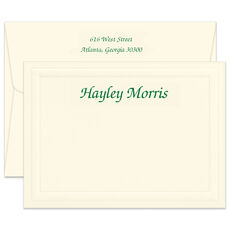 Triple Thick Studio Almond Flat Note Cards - Raised Ink