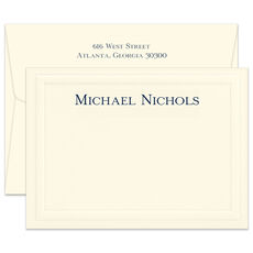 Triple Thick Studio Almond Flat Note Cards - Raised Ink