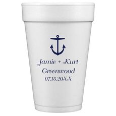 Nautical Anchor Styrofoam Cups
