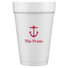 Nautical Anchor Styrofoam Cups