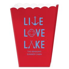 Live, Love, Lake Mini Popcorn Boxes