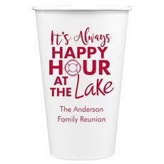 Happy Hour at the Lake Paper Coffee Cups