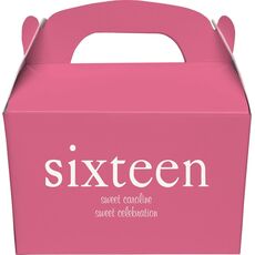Big Number Sixteen Gable Favor Boxes