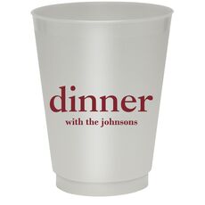 Big Word Dinner Colored Shatterproof Cups