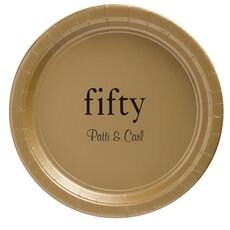 Big Number Fifty Paper Plates
