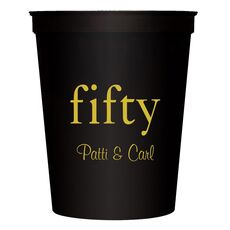 Big Number Fifty Stadium Cups