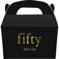 Big Number Fifty Gable Favor Boxes