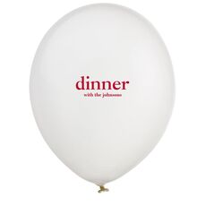 Big Word Dinner Latex Balloons