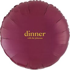 Big Word Dinner Mylar Balloons