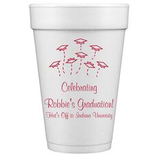 Hat Toss Graduation Styrofoam Cups