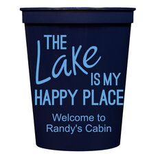 The Lake is My Happy Place Stadium Cups