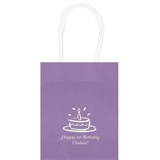 Modern Birthday Cake Mini Twisted Handled Bags