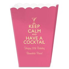 Keep Calm and Have a Cocktail Mini Popcorn Boxes