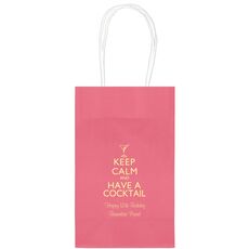Keep Calm and Have a Cocktail Medium Twisted Handled Bags