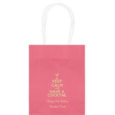 Keep Calm and Have a Cocktail Mini Twisted Handled Bags