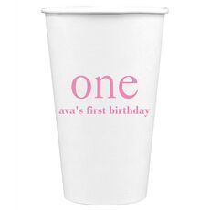 Big Number One Paper Coffee Cups