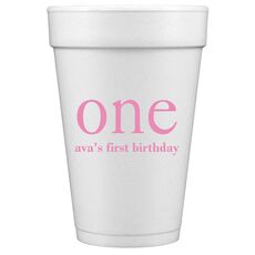 Big Number One Styrofoam Cups