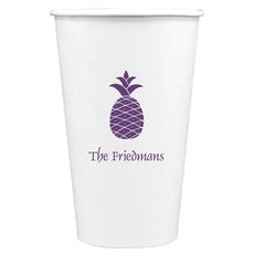 Hawaiian Pineapple Paper Coffee Cups