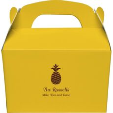 Hawaiian Pineapple Gable Favor Boxes