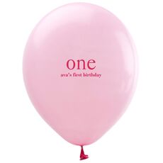 Big Number One Latex Balloons