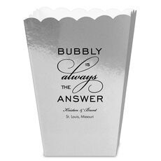 Bubbly is the Answer Mini Popcorn Boxes