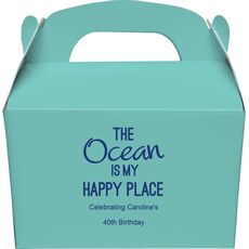 The Ocean is My Happy Place Gable Favor Boxes