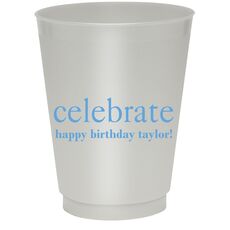 Big Word Celebrate Colored Shatterproof Cups
