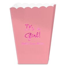 Sweet Baby Girl Mini Popcorn Boxes