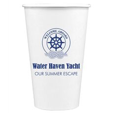Welcome Aboard Wheel Paper Coffee Cups