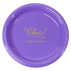 Elegant Cheers Plastic Plates