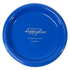 Welcome to Our Happy Place Plastic Plates