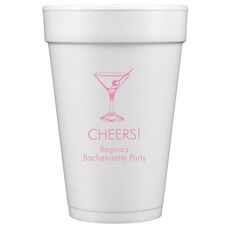 Martini Party Styrofoam Cups