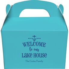 Welcome to Our Lake House Gable Favor Boxes