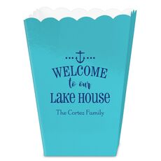 Welcome to Our Lake House Mini Popcorn Boxes