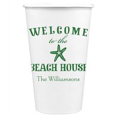 Welcome to the Beach House Paper Coffee Cups