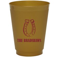 Horseshoe Luck Colored Shatterproof Cups