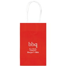 Big Word BBQ Medium Twisted Handled Bags