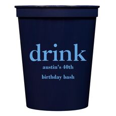 Big Word Drink Stadium Cups