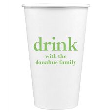 Big Word Drink Paper Coffee Cups